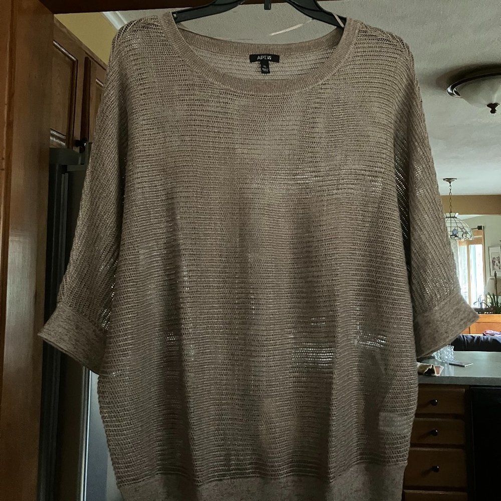 Apt.9 Drop Sleeve Top, XL, Brown